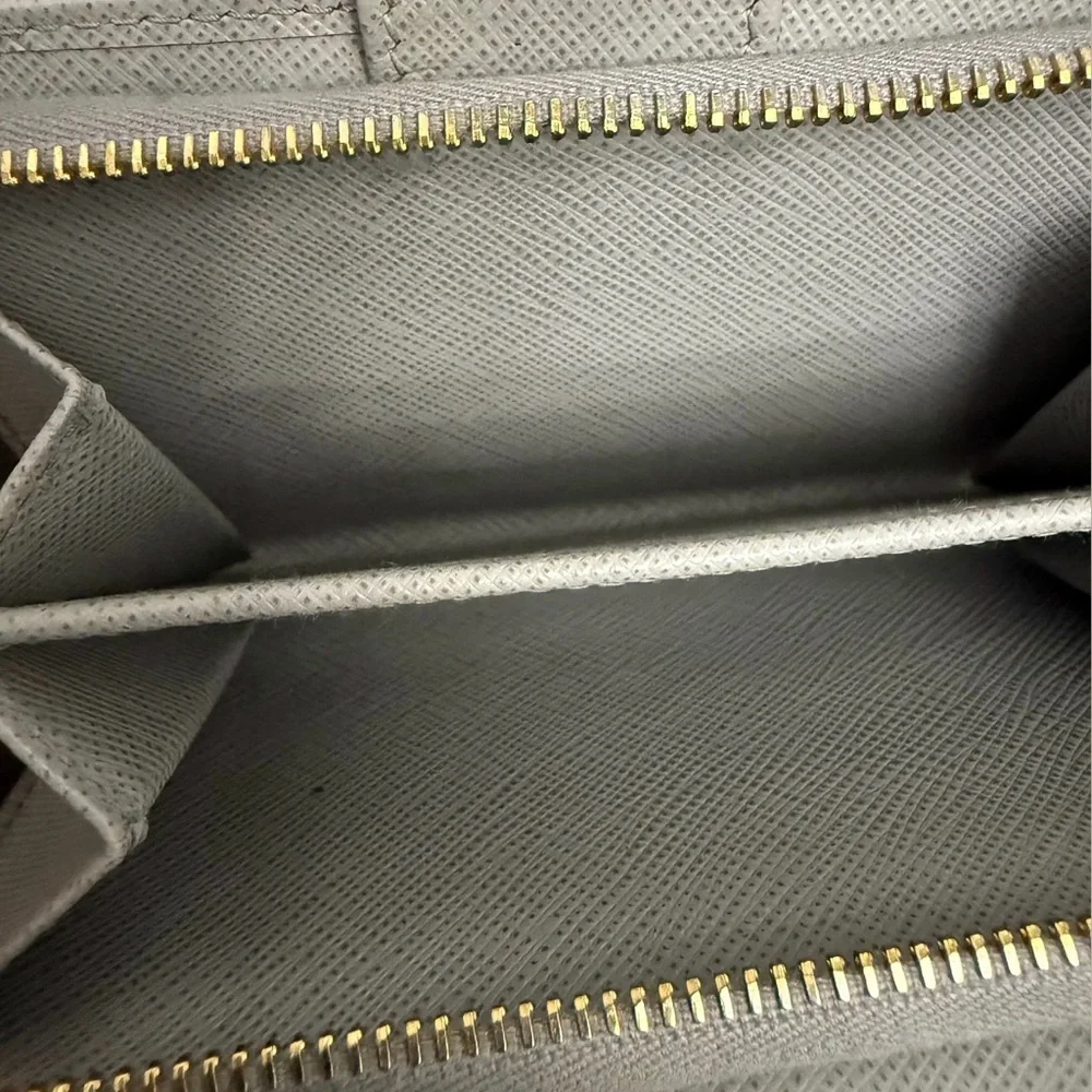 Prada Gray Saffiano Leather Wallet - Picture 9 of 11